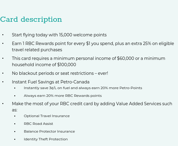 Rbc Avion Flight Redemption Chart