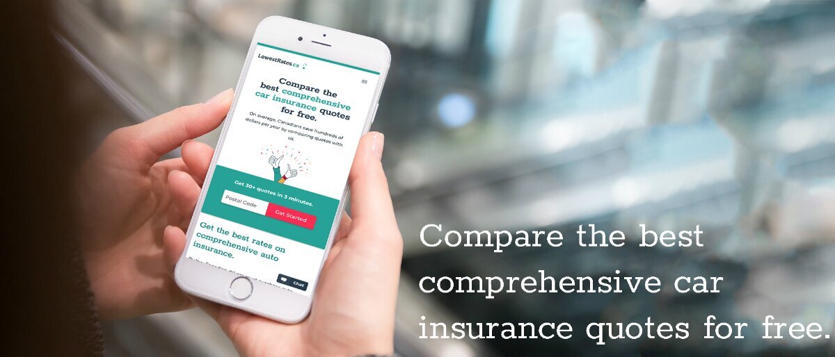 Woman comparing comprehensive insurance quotes through Lowest Rates.