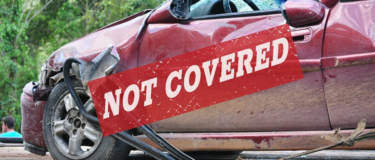 Car accident without comprehensive Insurance coverage.