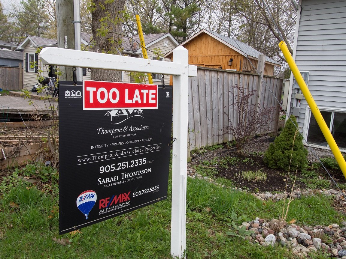 Real estate sign in Georgina, Ontario