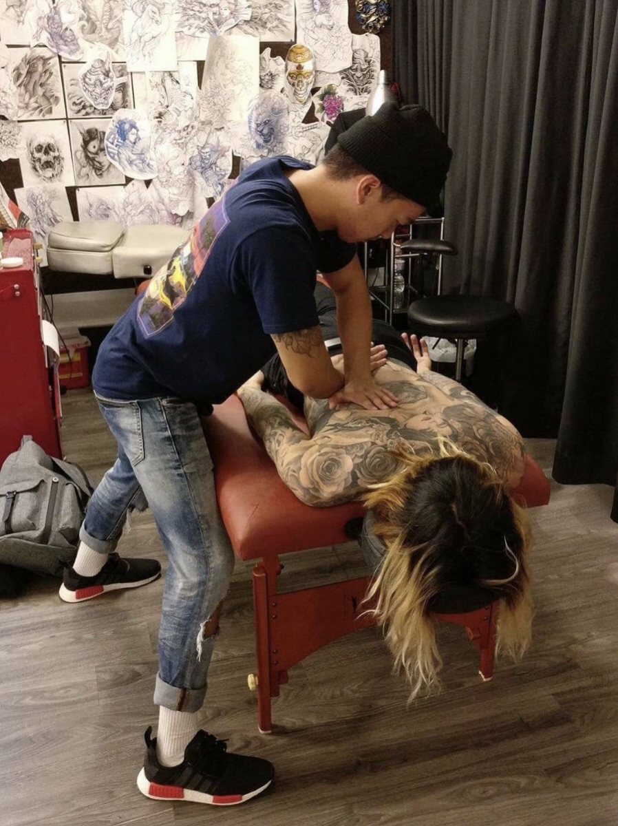 Jon massaging client